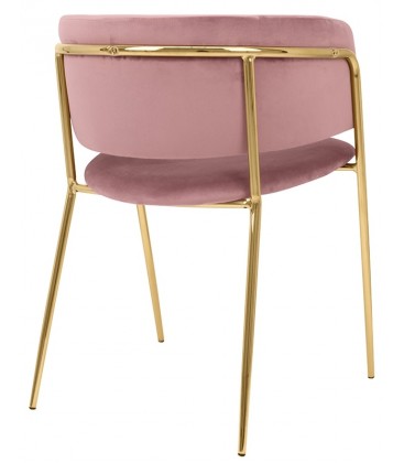 Krzesło tapicerowane welurowe DELTA